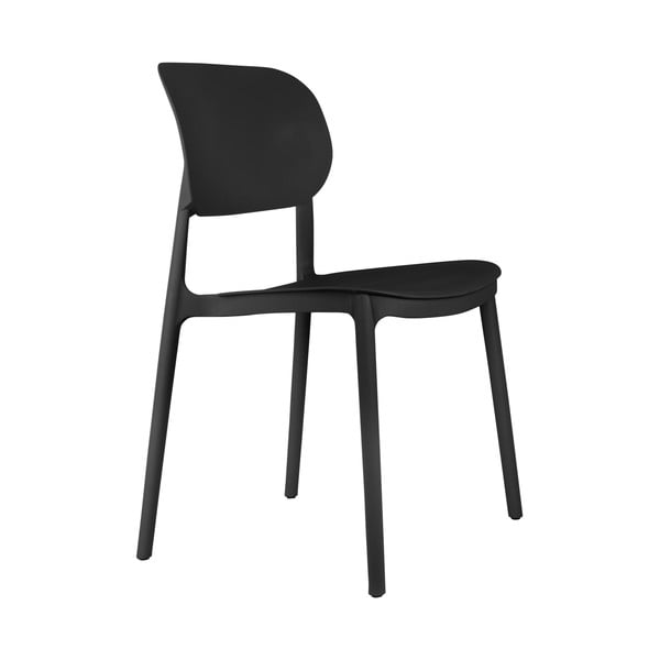 Čierne plastové jedálenské stoličky v súprave 4 ks Cheer – Leitmotiv