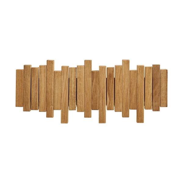 Nástenný vešiak z dubového dreva v prírodnej farbe 3 cm Caltra – House Nordic