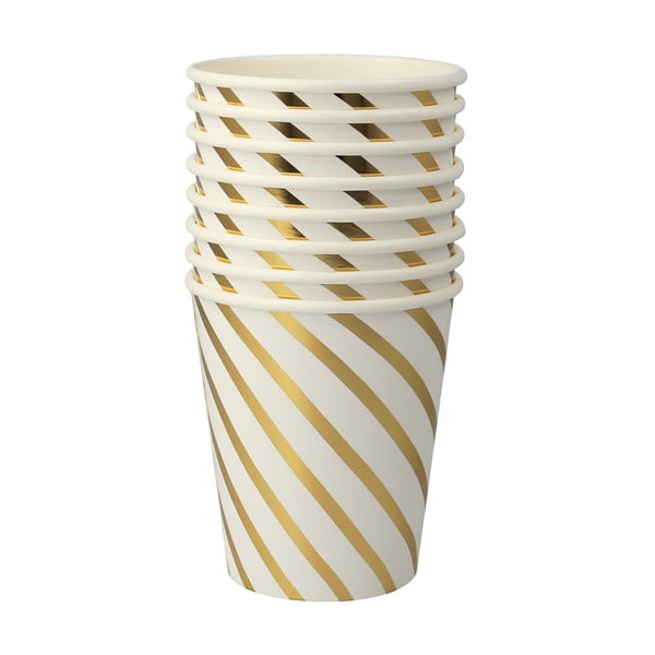 Papierové jednorazové tégliky v súprave 8 ks Gold Swirl – Meri Meri-image-2