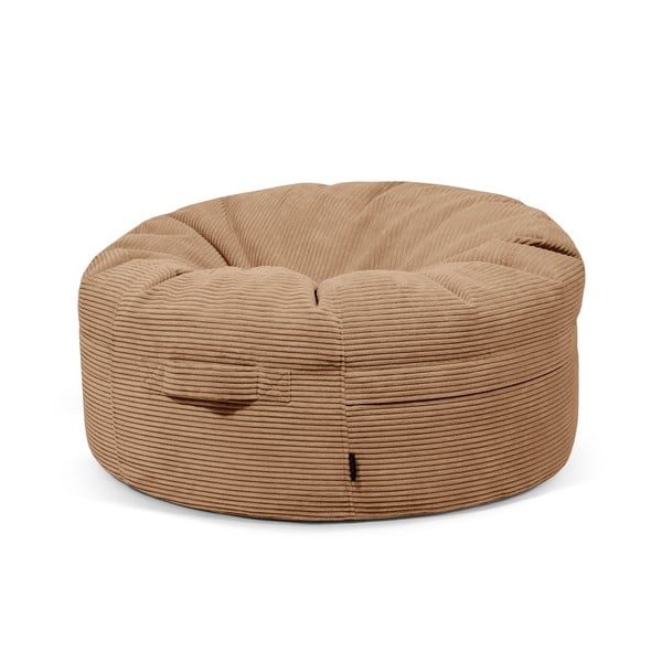 Hnedý menčestrový sedací vak Roll 105 – SLOWDOWN