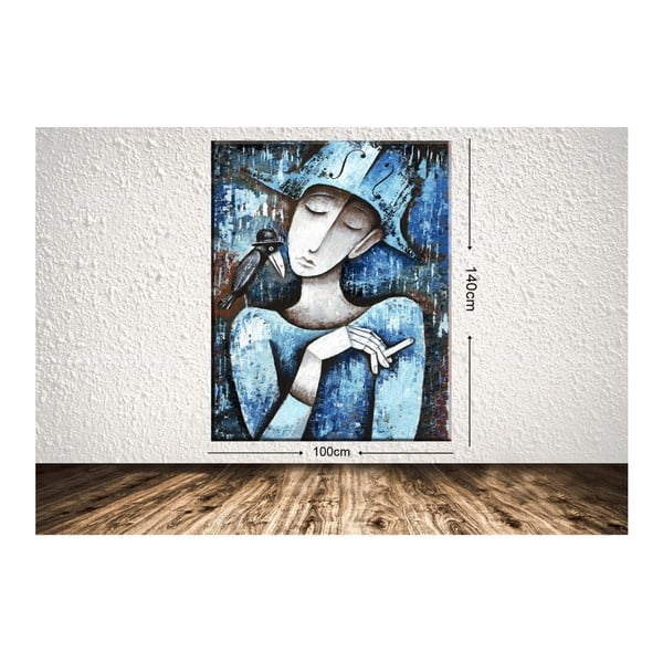 Obraz Blue Girl, 100 × 140 cm