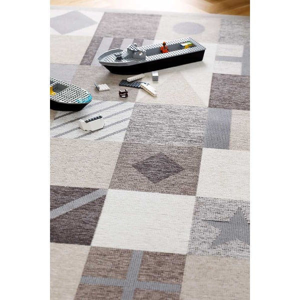 Hnedo-béžový detský koberec 200x140 cm Laeva - Narma-image-4