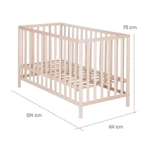 Postieľka v prírodnej farbe 60x120 cm Cosi – Roba-image-4