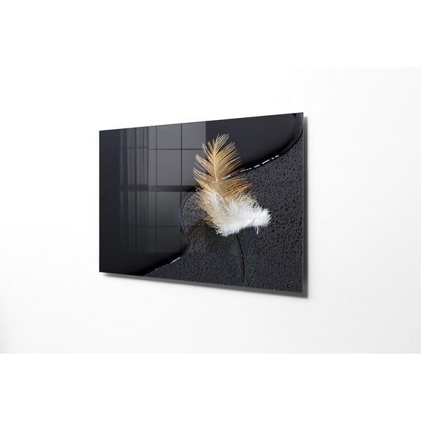 Sklenený obraz 100x70 cm Feather - Wallity-image-3
