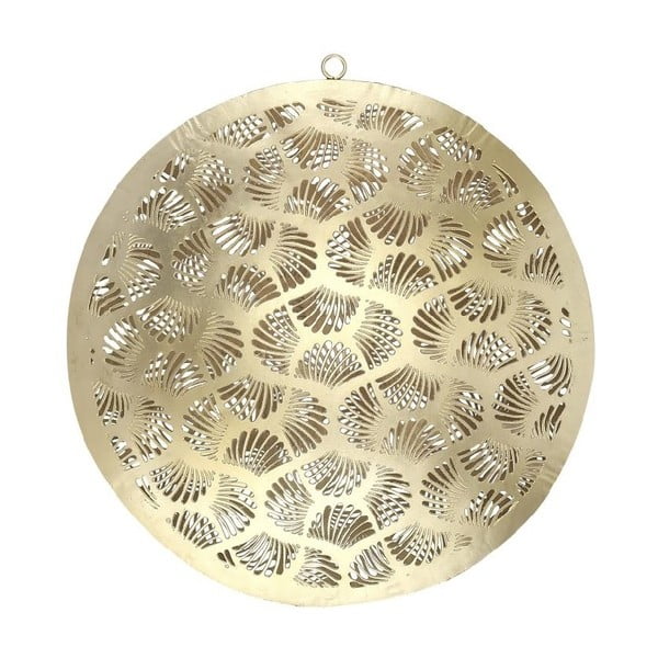 Nástenná kovová dekorácia v zlatej farbe A Simple Mess Gerda, ⌀ 21 cm