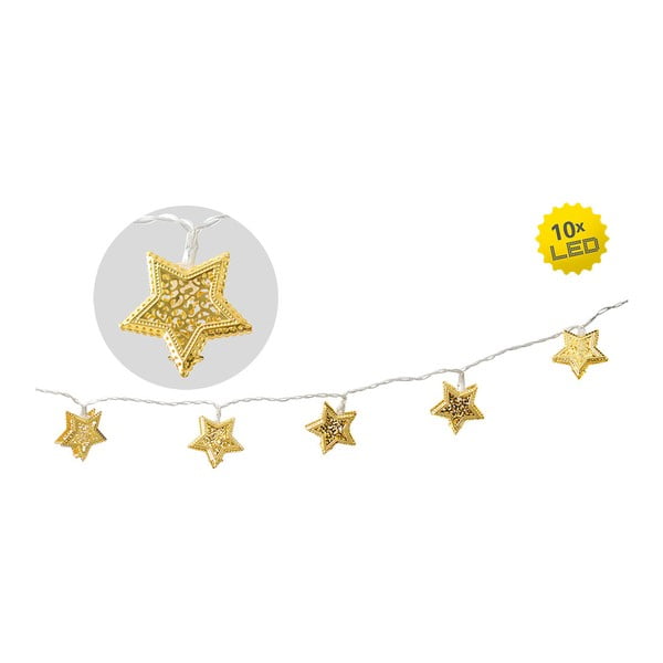 Vianočná svetelná reťaz s motívmi hviezd Naeve, dĺžka 120 cm