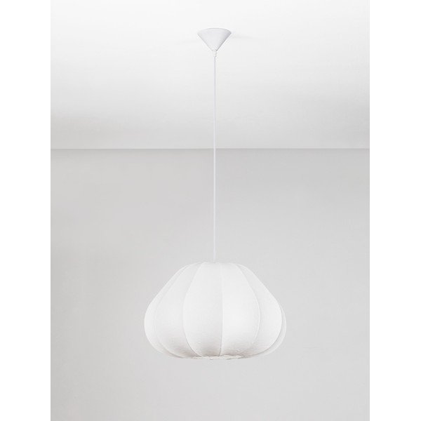 Matne biele látkové závesné svietidlo ø 50 cm Bora – Nova Luce-image-3