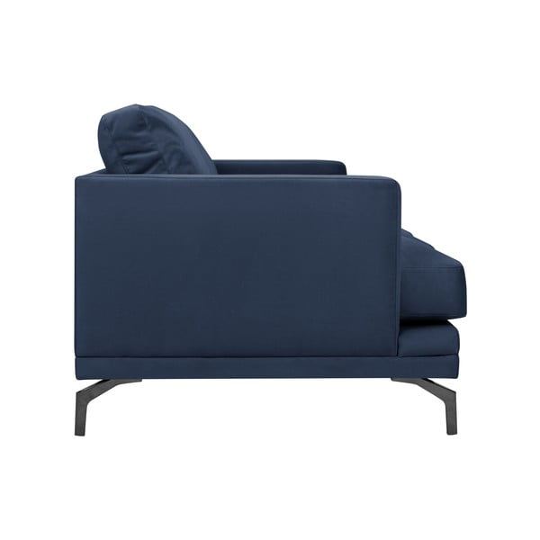 Tmavomodrá trojmiestna pohovka s podnožou v čiernej farbe Windsor & Co Sofas Jupiter-image-2