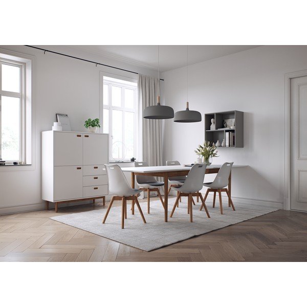 Biela vysoká komoda 114x137 cm Svea – Tenzo-image-1