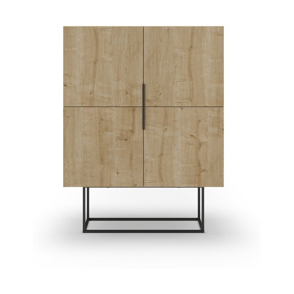 Skrinka v dekore duba v prírodnej farbe 100x130 cm Titan – Marckeric