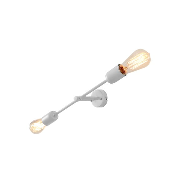 Biela nástenná lampa na 2 žiarovky Custom Form Twigo, šírka 43 cm