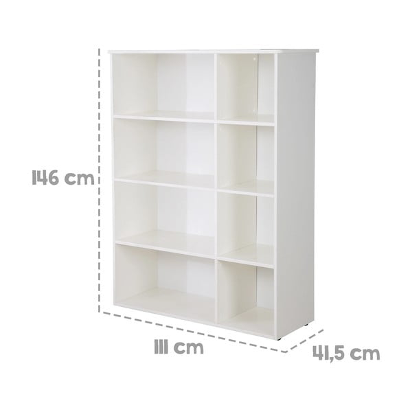 Biela detská knižnica 111x146 cm Sylt – Roba-image-3