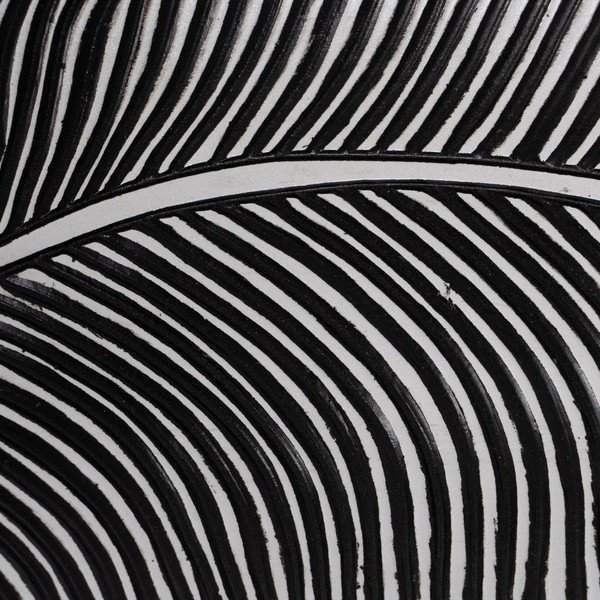 Dekoratívna tácka z polyresínu 16x37 cm B&W – Ixia-image-1