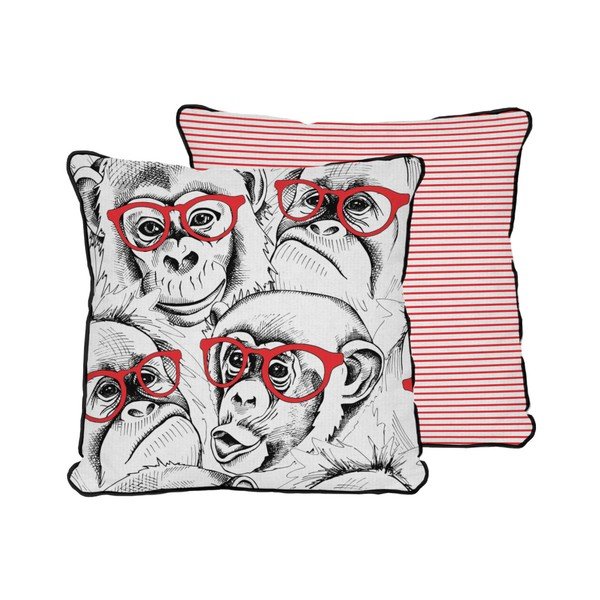 Obliečka na vankúš z mikrovlákna Really Nice Things Red Monkey, 45 × 45 cm-image-1