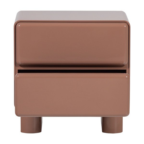 Ružový lesklý nočný stolík Lustra – WOOOD-image-3