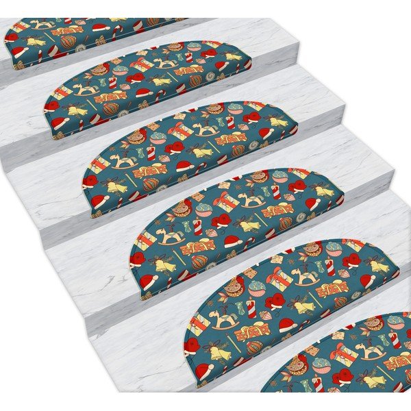 Zelené nášľapy na schody v súprave 16 ks 65x20 cm Christmas Gifts - Vitaus-image-1