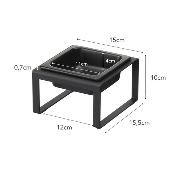 Keramická miska s podstavcom pre domáceho maznáčika Tower – YAMAZAKI-image-4