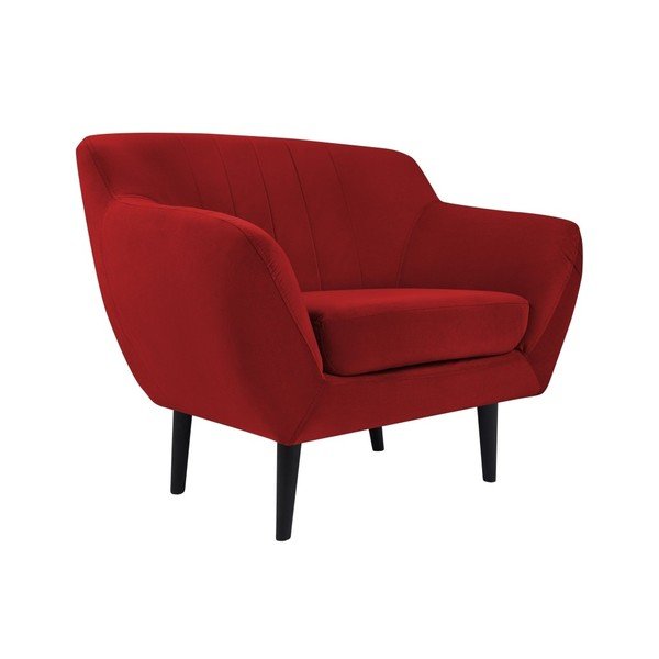 Červené zamatové kreslo Mazzini Sofas Toscane-image-2
