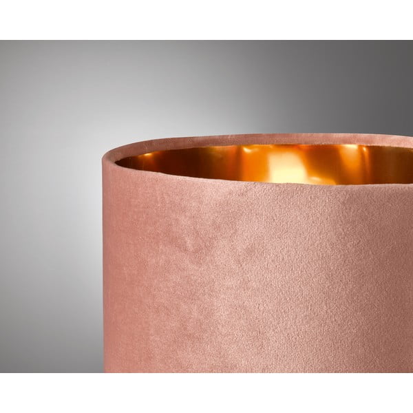 Ružová stolová lampa s textilným tienidlom (výška  43 cm) Aura – Fischer & Honsel-image-1