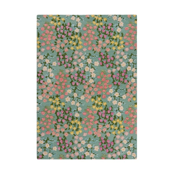 Ručne tkaný vlnený koberec v mentolovej farbe 120x170 cm Emilia Floral – Flair Rugs