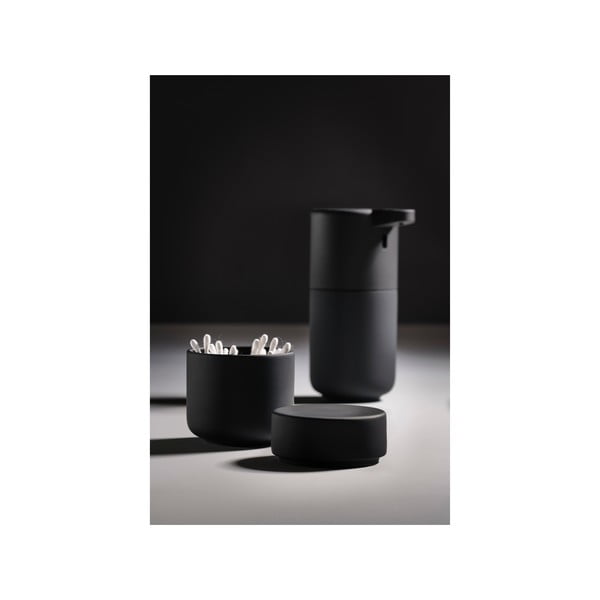 Čierna kameninová dóza s vekom Zone UME-image-1