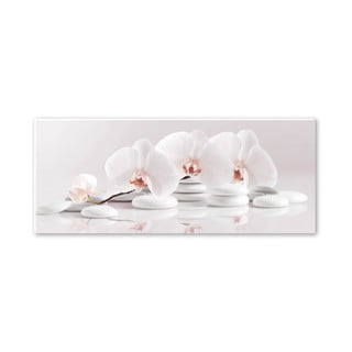 Obraz Styler Glasspik Spa & Zen White Stones, 50 × 125 cm