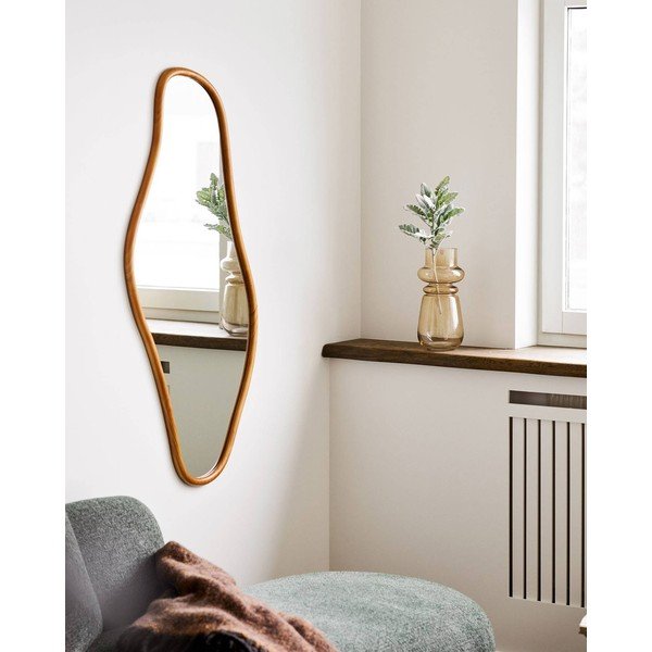 Nástenné zrkadlo s dreveným rámom 60x120 cm Brandsby – House Nordic-image-1