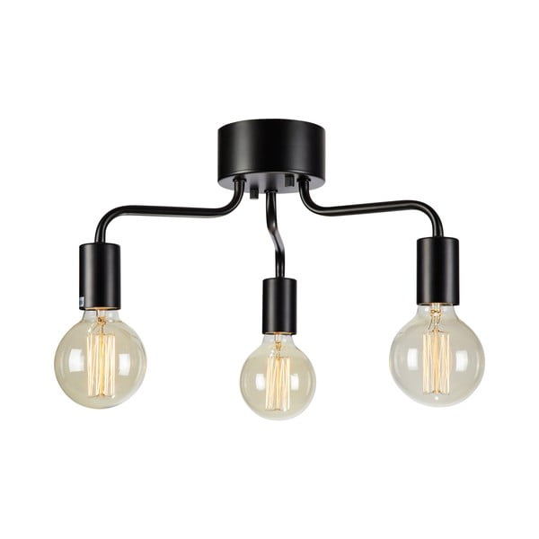 Čierne stropné svietidlo s kovovým tienidlom 38x38 cm Avery – Markslöjd