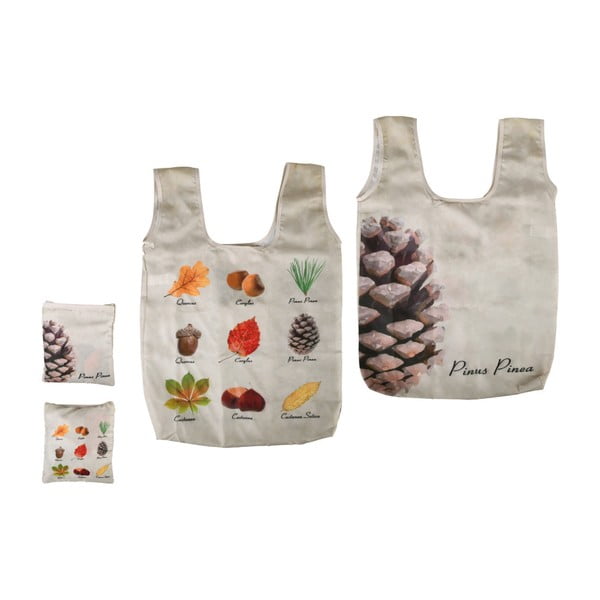 Skladacia taška s potlačou listov a plodov Esschert Design