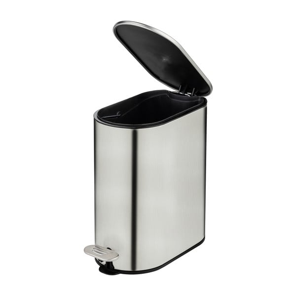 Pedálový odpadkový kôš z nehrdzavejúcej ocele v matne striebornej farbe 5 l Collungo – Wenko-image-4