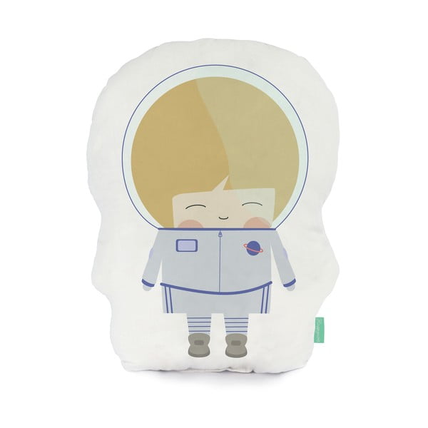 Vankúšik z čistej bavlny Happynois Astronaut, 40 × 30 cm