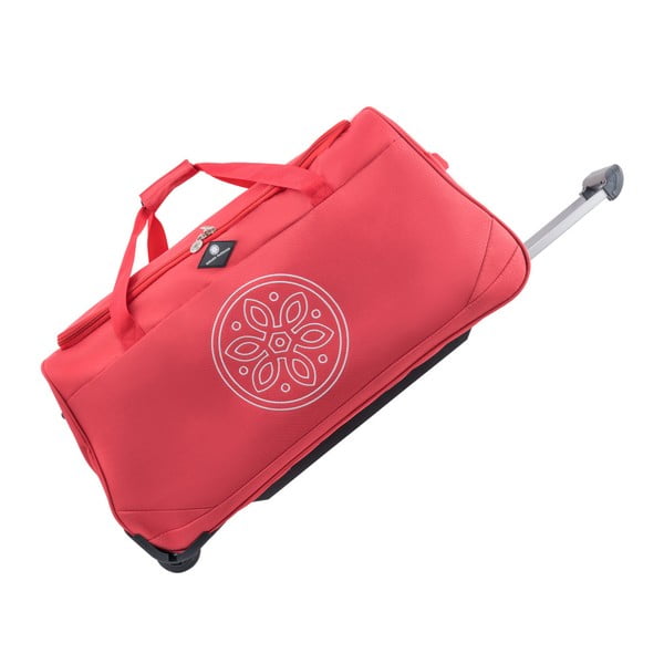 Červená cestovná taška na kolieskach GERARD PASQUIER Miretto, 61 l
