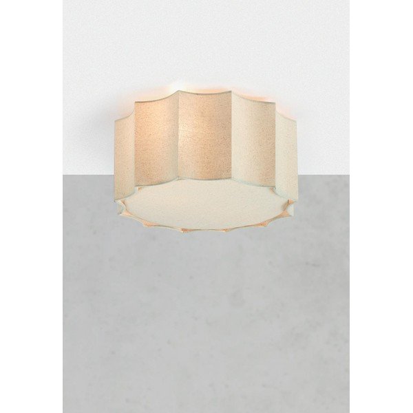 Béžové kovové stropné svietidlo s textilným tienidlom ø 35 cm Olea – Markslöjd-image-1