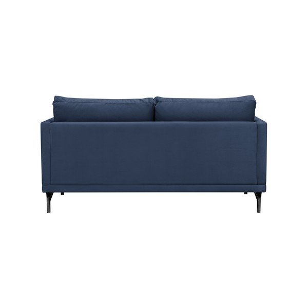 Tmavomodrá dvojmiestna pohovka s podnožou v čiernej farbe Windsor & Co Sofas Jupiter-image-3