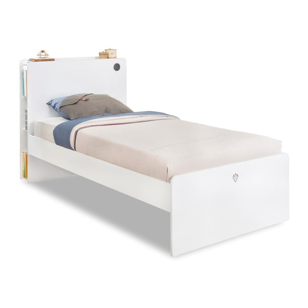 Biela jednolôžková posteľ White Bed, 100 × 200 cm