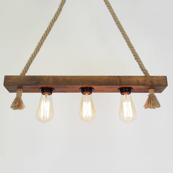 Drevené stropné závesné svietidlo Kutuk-image-1