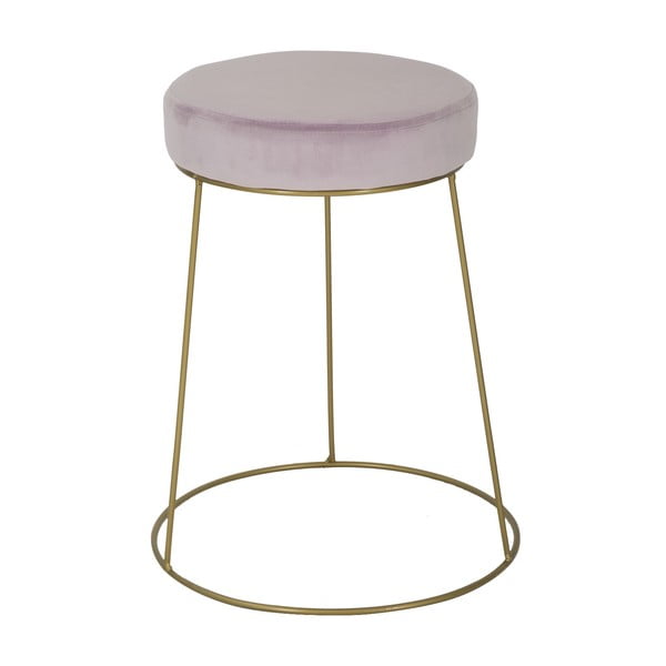 Ružová stolička so železnou konštrukciou v zlatej farbe Mauro Ferretti Ring