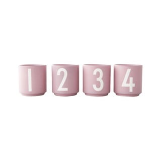 Porcelánové svietniky v súprave 4 ks Mini - Design Letters