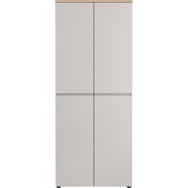 Krémovobiela matná komoda 80x197x40 cm Lissabon – Germania-image-1
