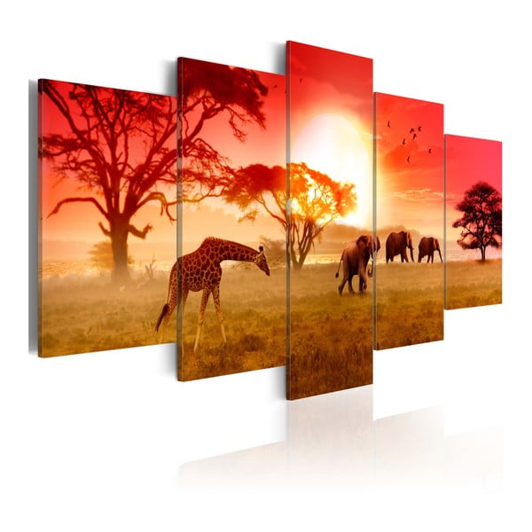 Viacdielny obraz na plátne Bimago Colours Of Africa, 100 x 200 cm