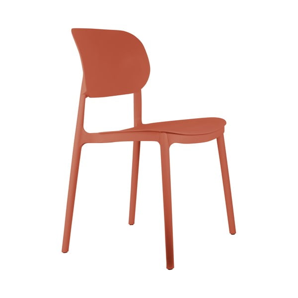 Oranžové plastové jedálenské stoličky v súprave 4 ks Cheer – Leitmotiv