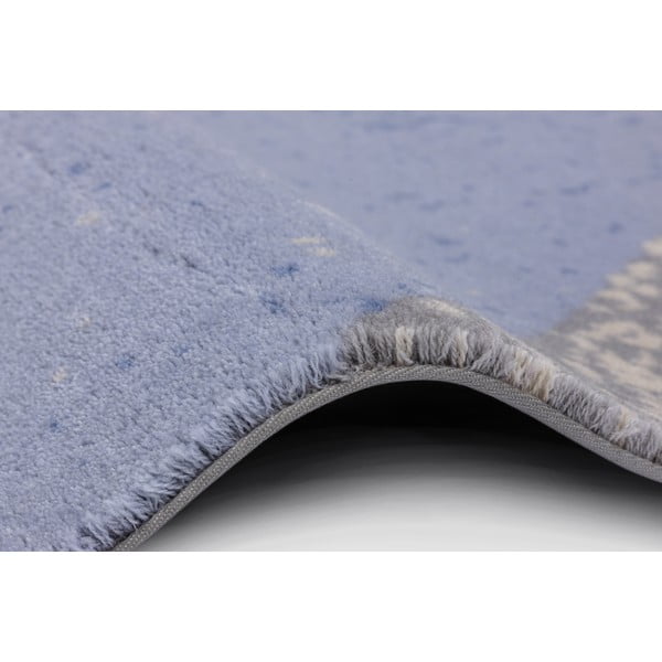 Svetlomodrý vlnený koberec 160x240 cm Folds – Agnella-image-2