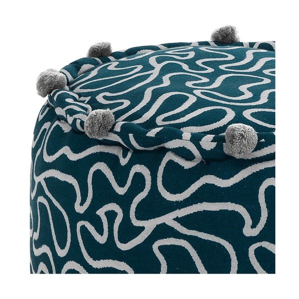 Tmavomodrý/svetlosivý taburet Tangle – Tomasucci-image-1