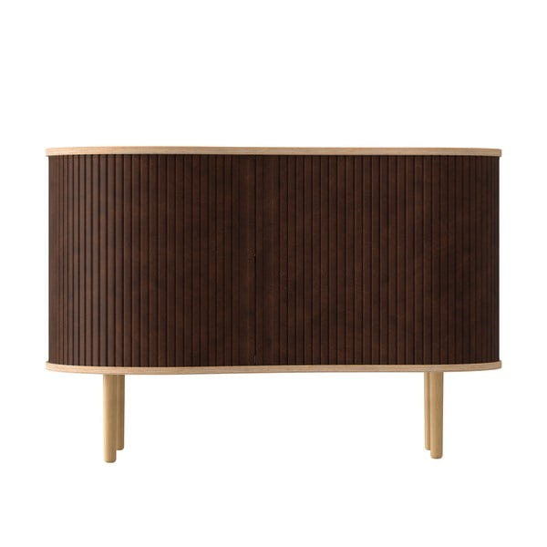 Nízka komoda v dekore duba v hnedo-prírodnej farbe s posuvnými dverami 100x67 cm Audacious – UMAGE-image-3