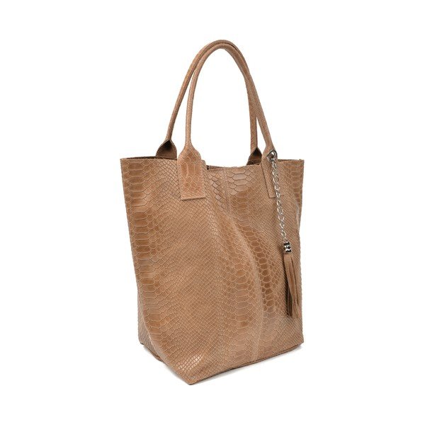 Hnedá kožená kabelka shopper Renata Corsi Lola-image-2