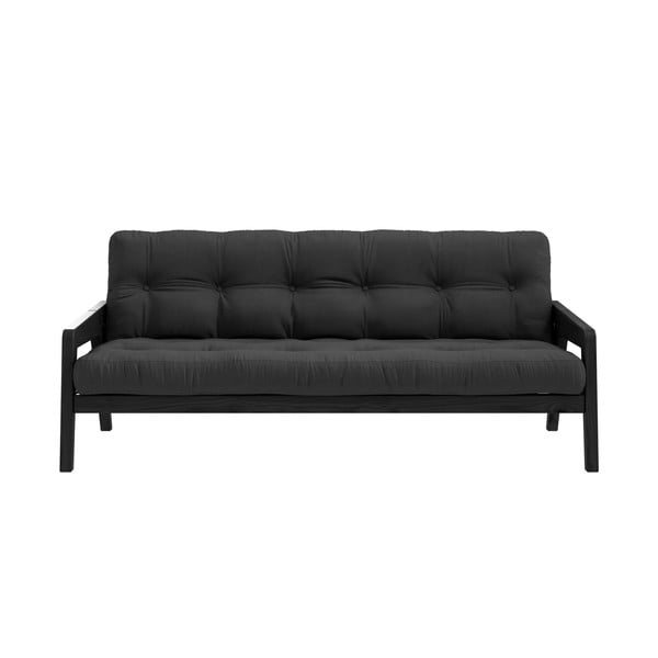 Čierna variabilní rozkladacia pohovka s futónom v čiernej farbe Karup Design Grab Black/Bordeaux