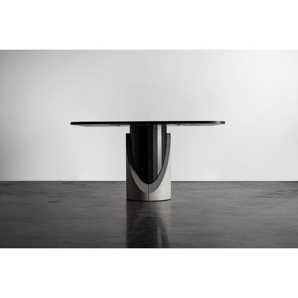 Jedálenský stôl s doskou v dubovom dekore 140x140 cm Sharp - Lyon Béton-image-1