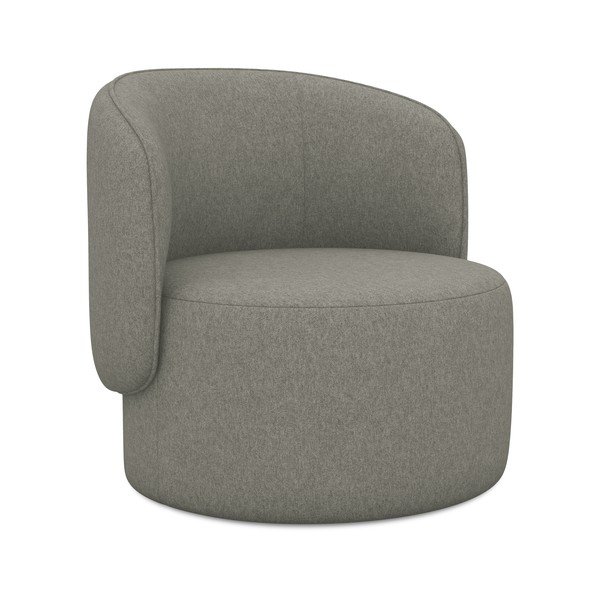 Sivé kreslo Ipo – Makamii