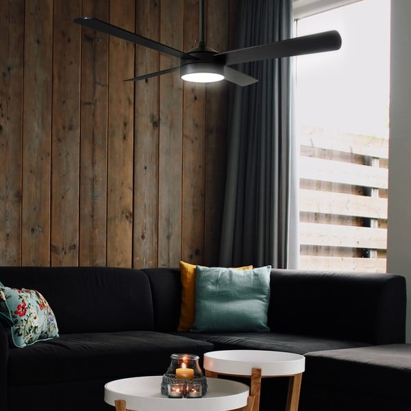 Čierne LED stropné svietidlo ø 15 cm Zarautz – SULION-image-1