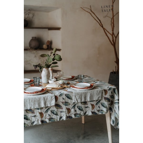 Ľanový obrus 140x140 cm Golden Fall – Linen Tales-image-1